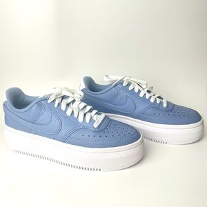 NIKE Ashen Slate/White Court Vision Alta Platform Sneakers (NWOT)